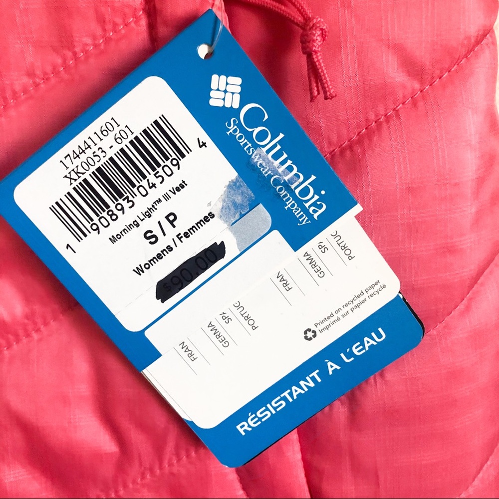 columbia | pink omni heat quilted vest small - Picture 6 of 8